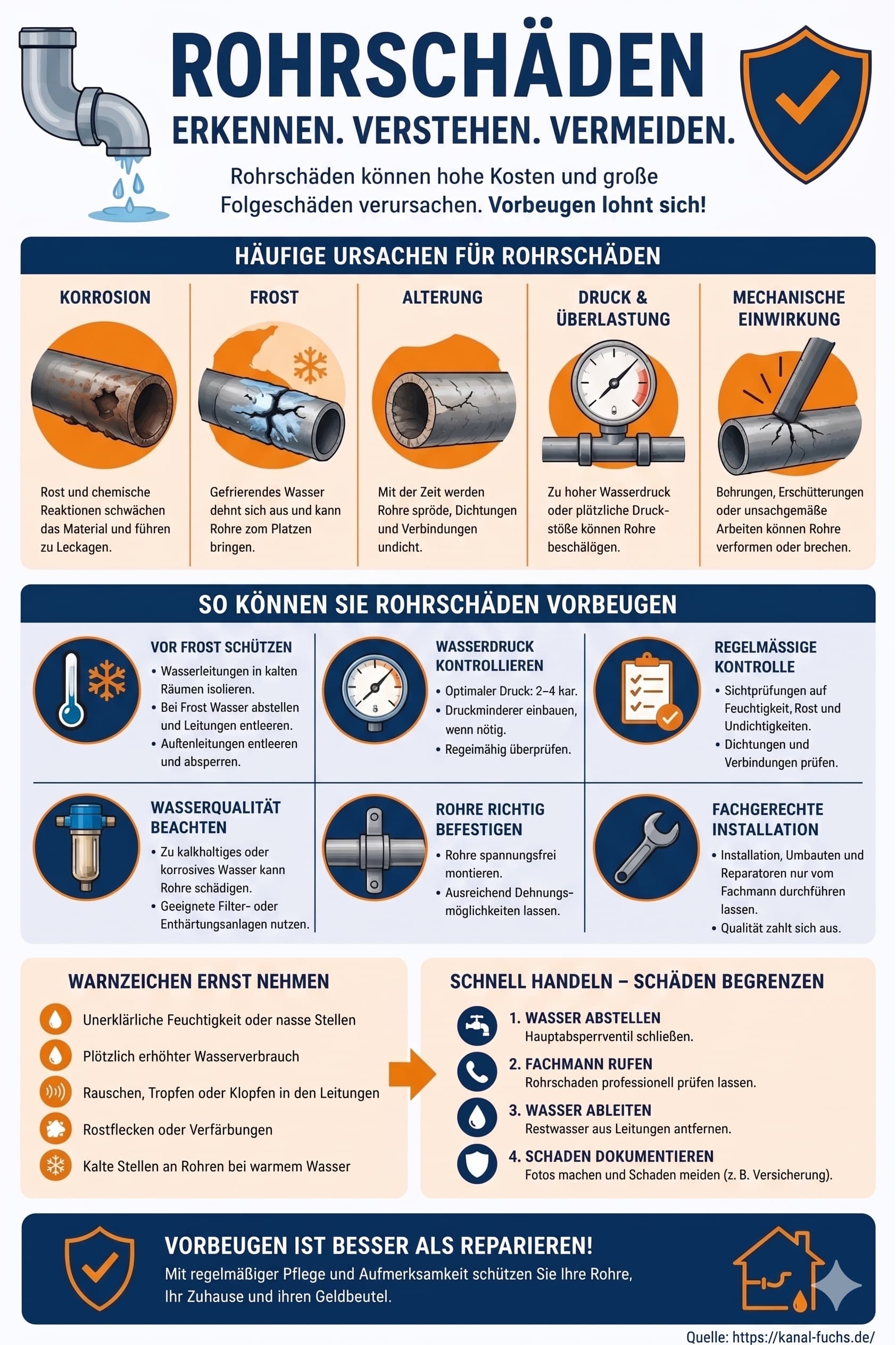 Infografik: 7 Profi-Hacks gegen Rohrverstopfung