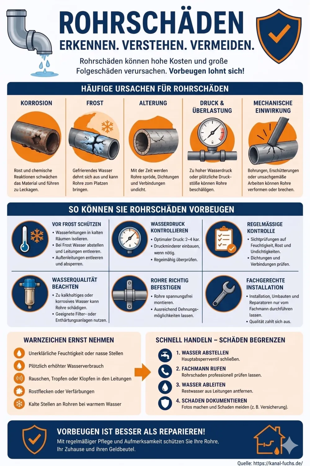 Infografik: 7 Profi-Hacks gegen Rohrverstopfung
